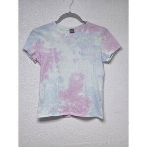 Wild Fable Short Sleeve Tie Dye T-shirt purple blue white, Size Small